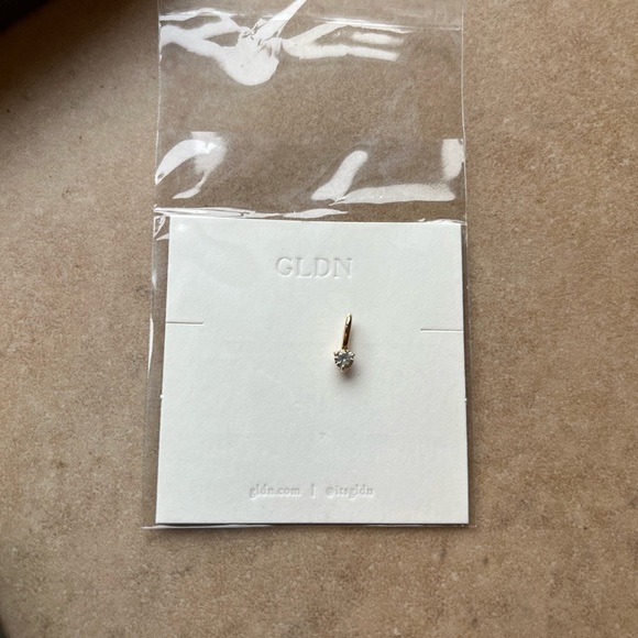 GLDN extra solid gold Aura charm white sapphire - Picture 8 of 9